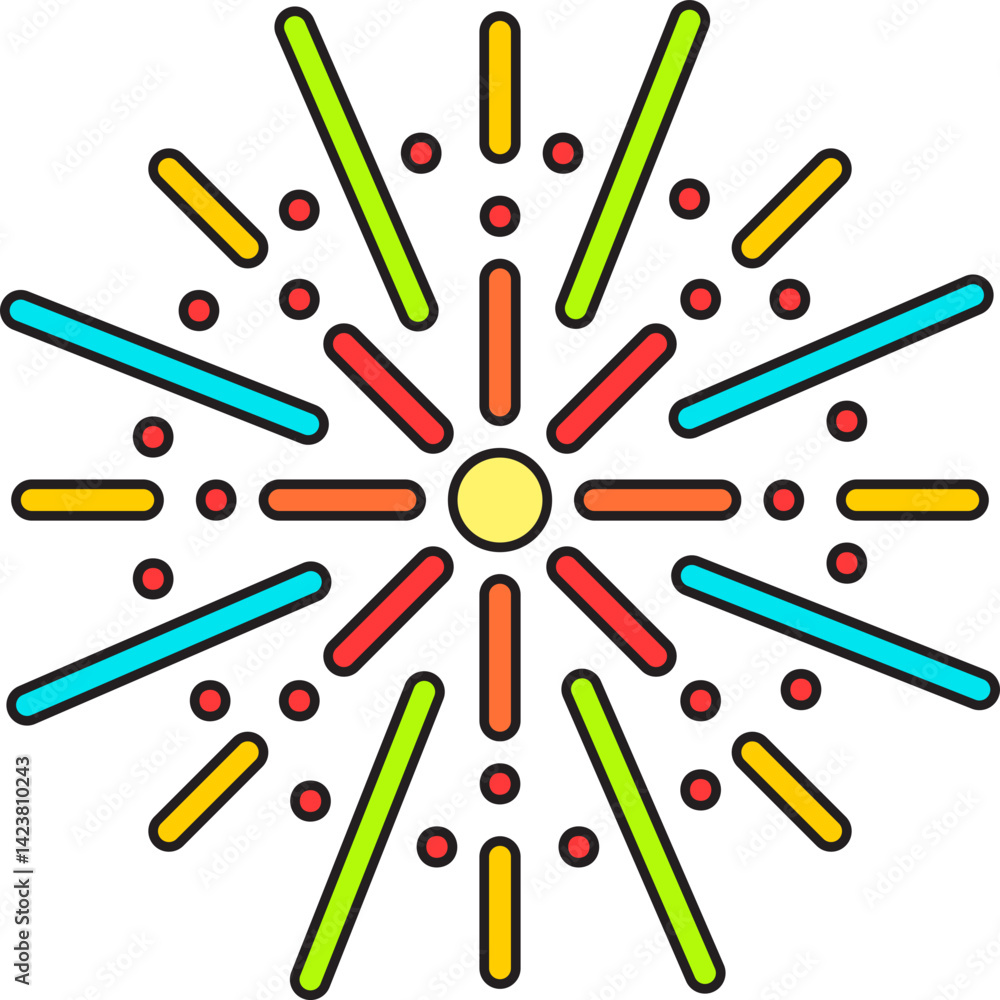 Fireworks icon vector illustration Fireworks icon vector illustration
