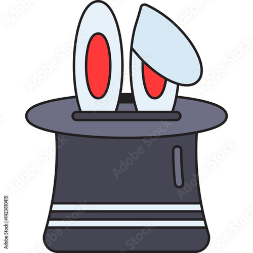 Rabbit in Hat icon vector illustration