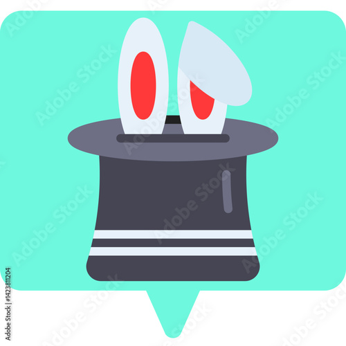 Rabbit in Hat icon vector illustration