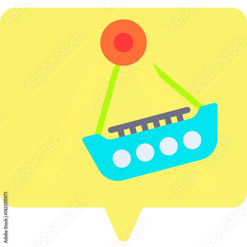 Boat Swing icon vector illustration