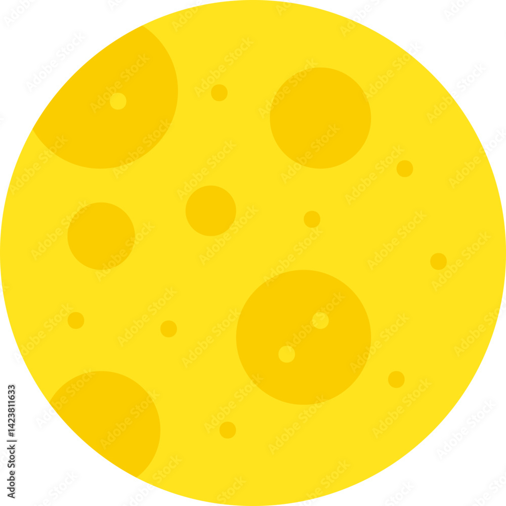 Fototapeta premium Full Moon icon vector illustration