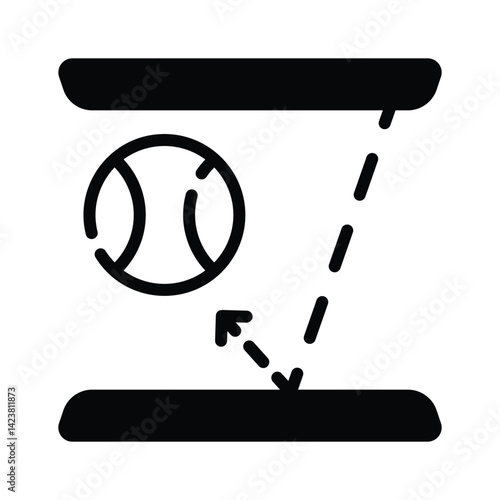 Get this handy glyph icon of ball bounce