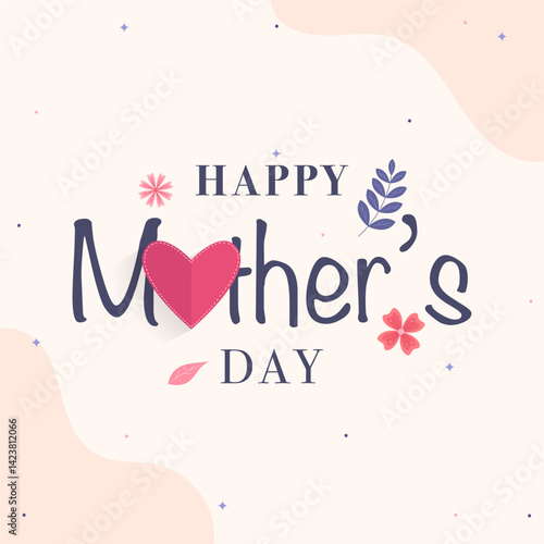 Design  Vector Happy mothers day typography with ornaments