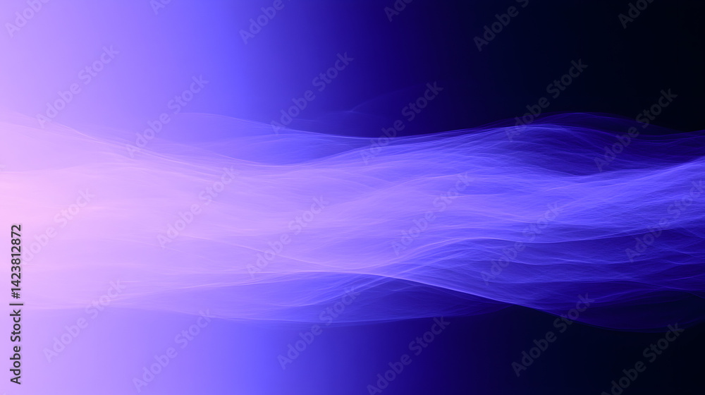 Obraz premium A mesmerizing wavy gradient of purple and blue hues creating a calming, abstract design