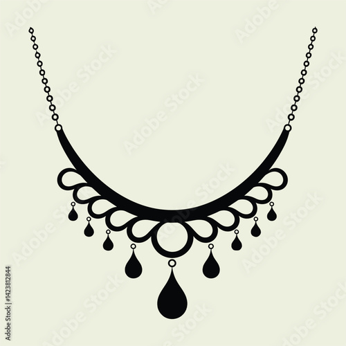 Necklace Silhouettes, Jewelry
