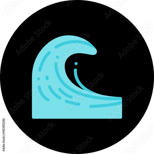 Tsunami icon vector illustration