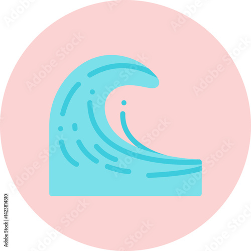Tsunami icon vector illustration