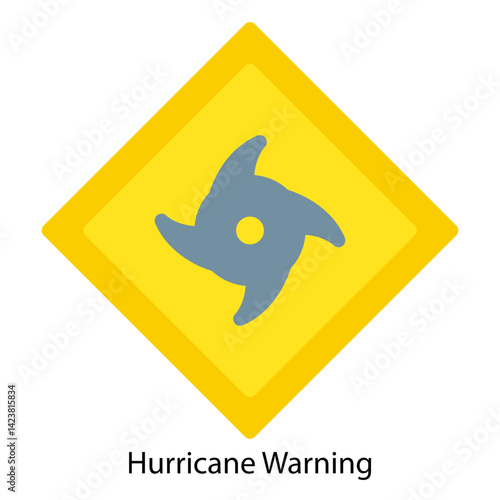 Hurricane Warning icon vector illustration
