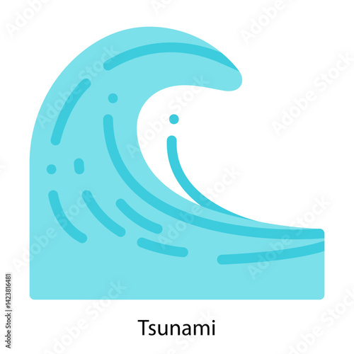 Tsunami icon vector illustration
