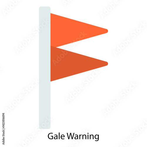 Gale Warning icon vector illustration