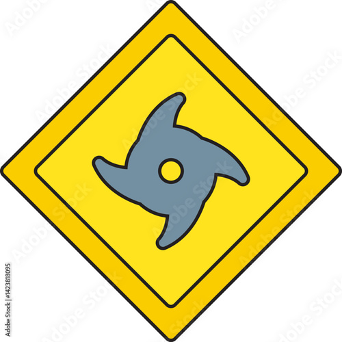 Hurricane Warning icon vector illustration