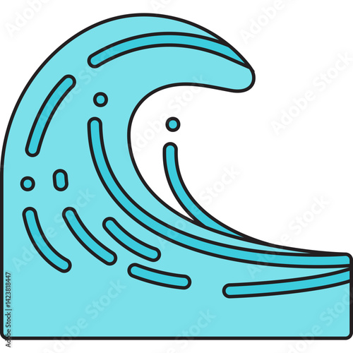 Tsunami icon vector illustration