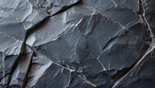 Wallpaper Mural A close-up view of rough rock texture and detail, revealing the intricate patterns and rugged beauty of the stone surface. Torontodigital.ca