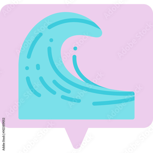 Tsunami icon vector illustration