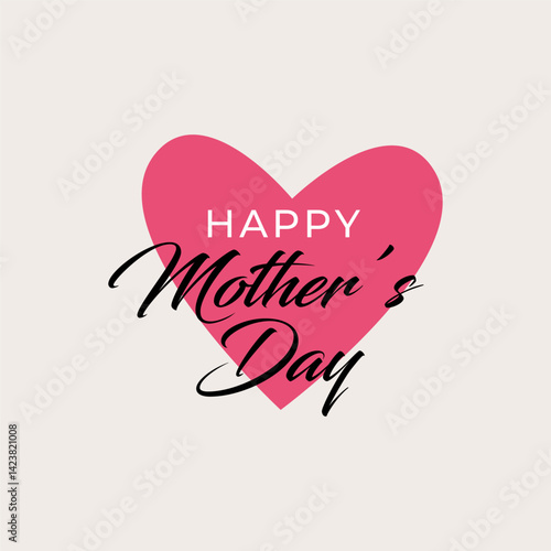 Design  Vector Happy mothers day typography with ornaments
