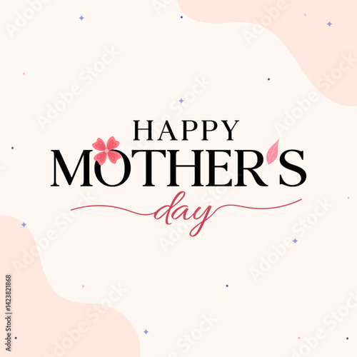 Design  Vector Happy mothers day typography with ornaments