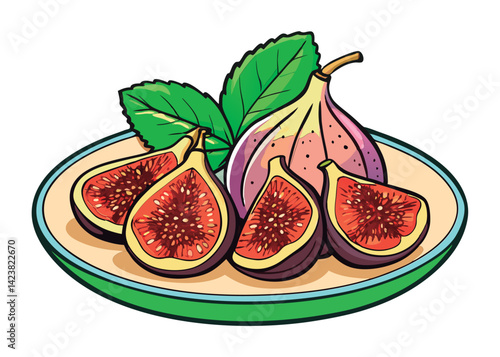Fresh figs on a plate.