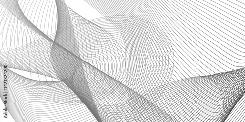 Dynamic wave line abstract smooth color stripe on a white stylized line art background. on a white stylized line art background.