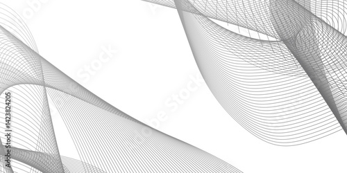 Dynamic wave line abstract smooth color stripe on a white stylized line art background. on a white stylized line art background.