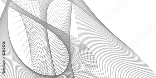 Dynamic wave line abstract smooth color stripe on a white stylized line art background. on a white stylized line art background.