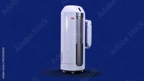 air conditioner on a blue background