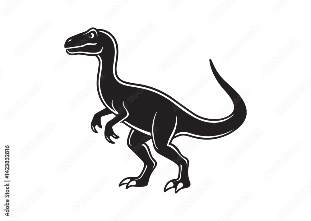 Obraz premium Dinosaur vector, Dinosaur Icon, silhouette Of A Dinosaur