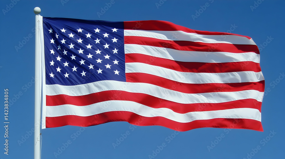 Waving American Flag in Sunlight Waving American Flag in Sunlight