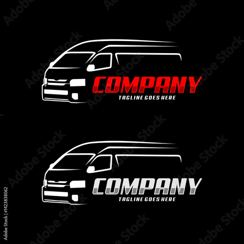 vector logo abstract minivan minibus van car vehicle