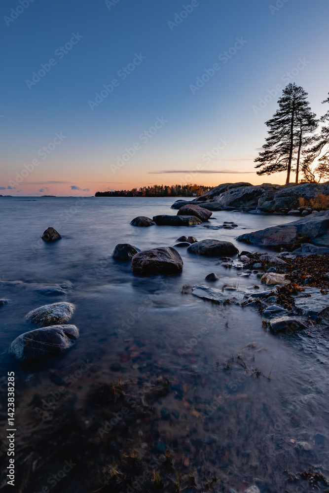 sunset over the sea