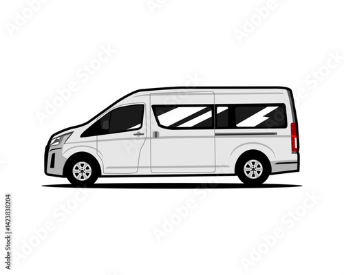 vector minivan van bus transportation vehicle illustration