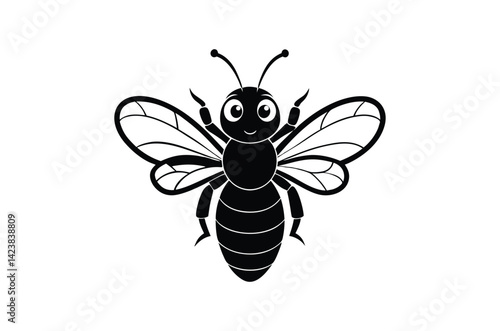 Silhouette of Ant, Set of Atn's cartoon  of different shapes,  Ant vector illustration, Collection of Hand Drawn Ant icons on white background.