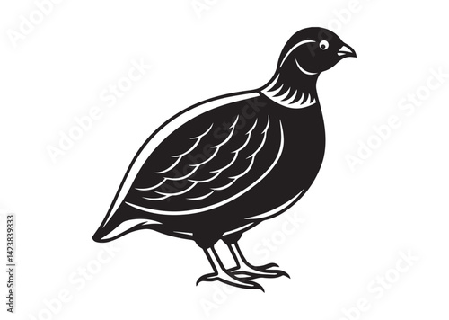 Bobwhite Quail Silhouette vector