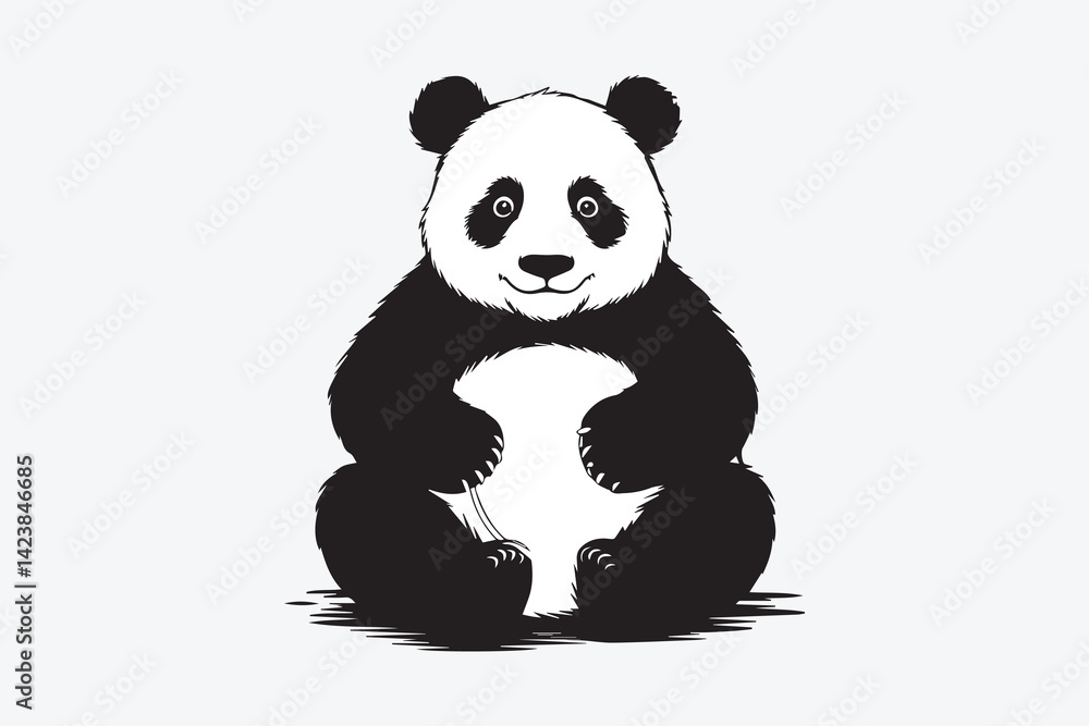 Fototapeta premium panda illustration vector