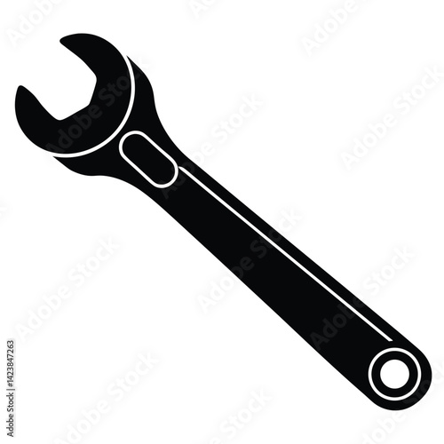 Isolated Ratchet Wrench Tool on White Background