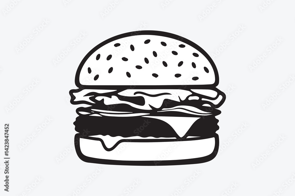 burger illustration vector burger illustration vector