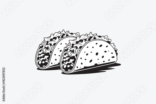 taco illustration vector