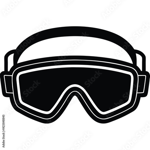 Isolated Safety Goggles on White Background