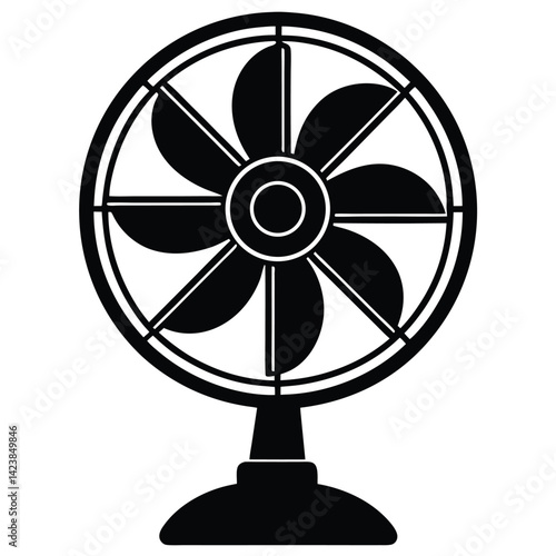 Isolated Industrial Shop Fan on White Background