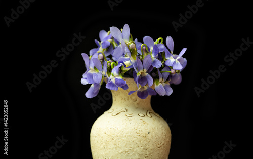 Obraz na płótnie a bouquet of violets w salonie
