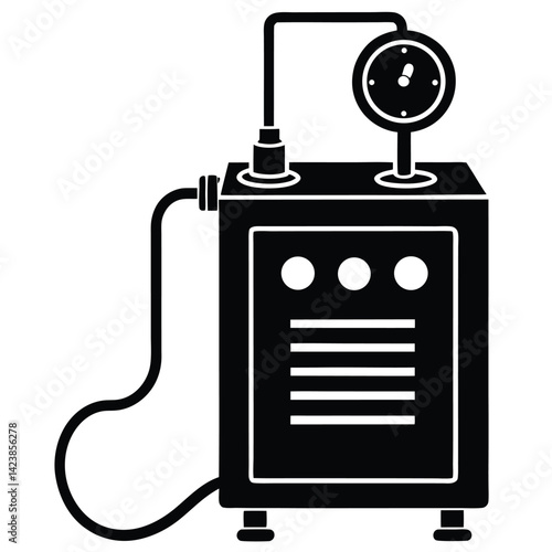 Isolated Vacuum Pump Tester on White Background