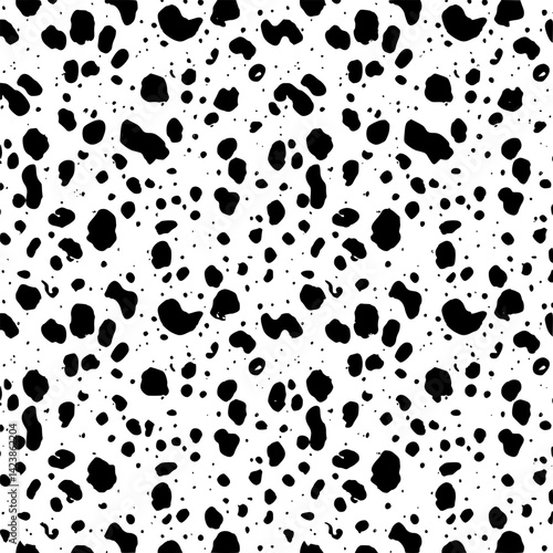 Seamless pattern of spotted skin on a white background spots 