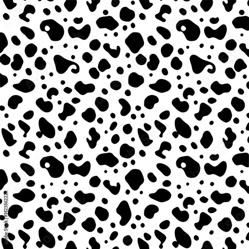 Seamless pattern of spotted skin on a white background spots 
