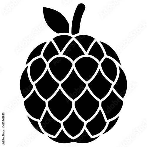 custard apple vector icon white background