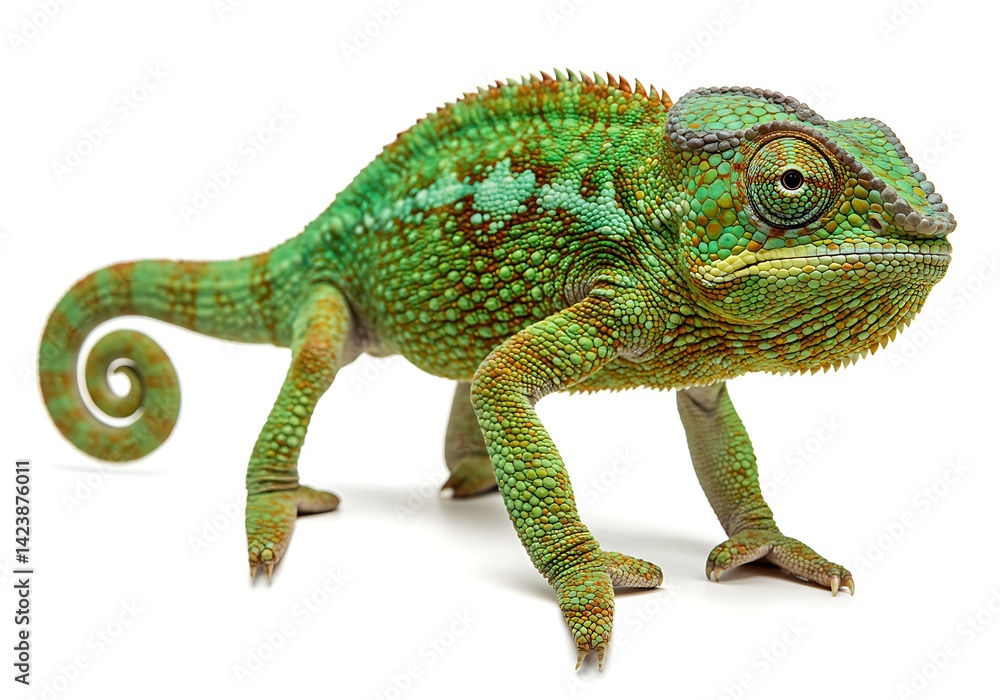 Green lizard isolated on white background Green lizard isolated on white background