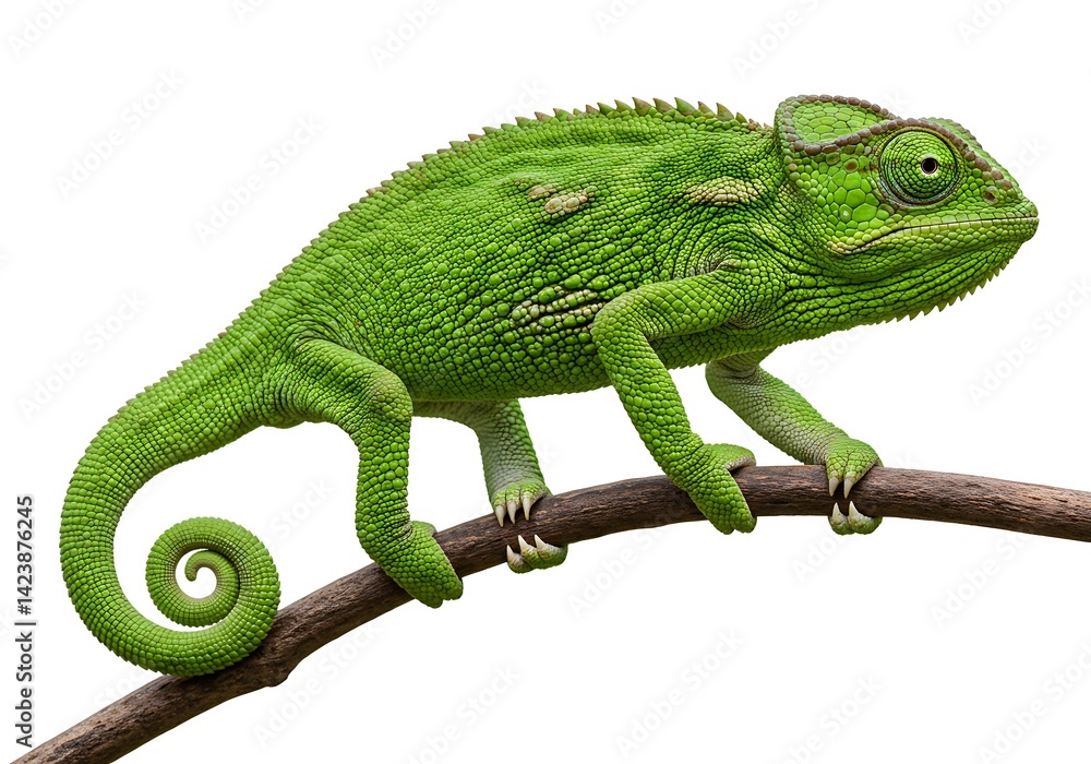 Obraz premium Chameleon on a white background