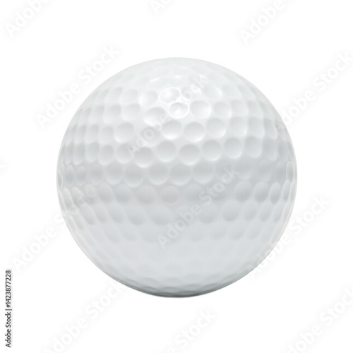 Obraz na płótnie Isolated white dimpled golf ball on white background w salonie