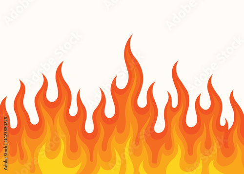Fiery Flames An Abstract Illustration of Orange Burning Energy