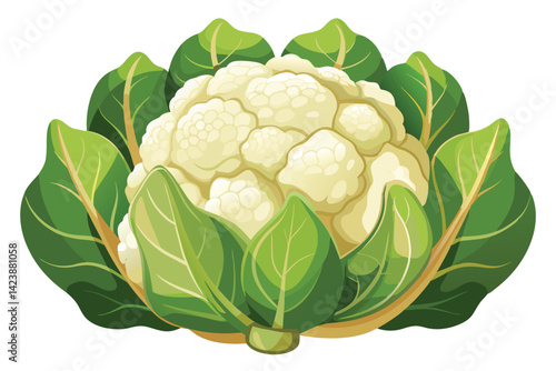 cauliflower vector illustration .