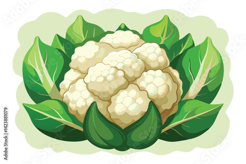 cauliflower vector illustration .