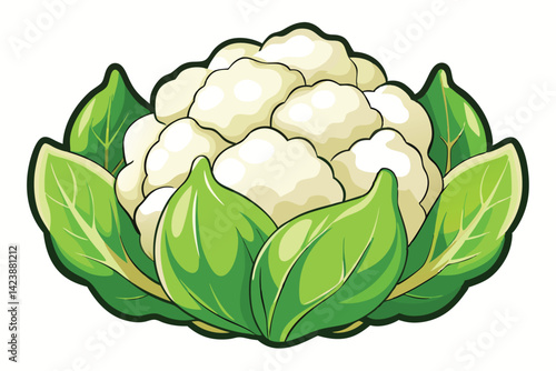 cauliflower vector illustration .
